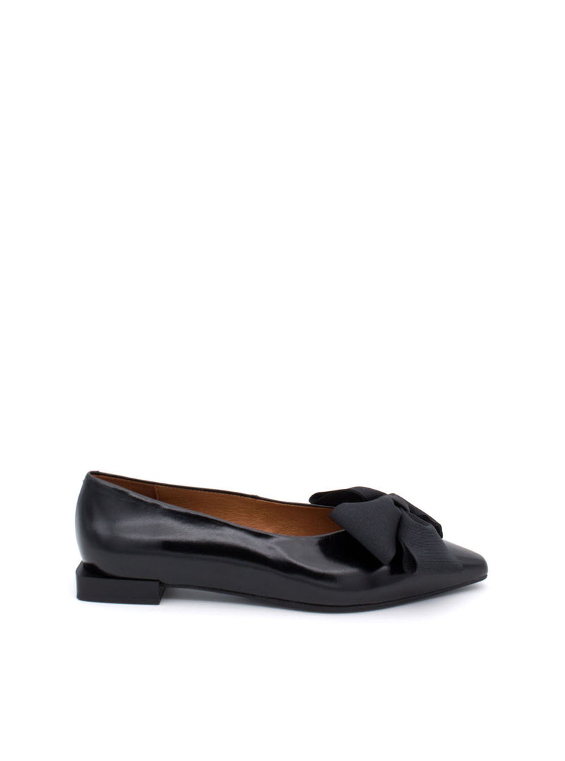 Bailarina maxi lazo piel negro