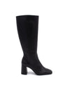 Bota alta retro piel negro