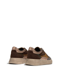 Deportivo combinado piel marrón