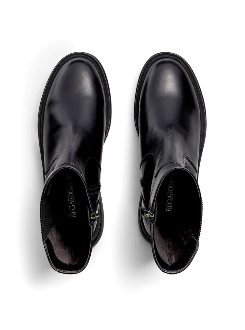 Botín chelsea piel negro