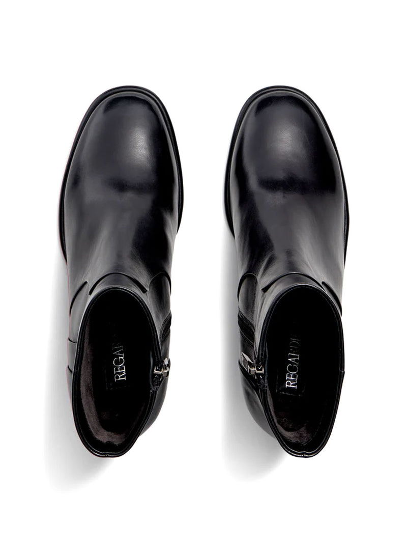 Botín tacón basic piel negro