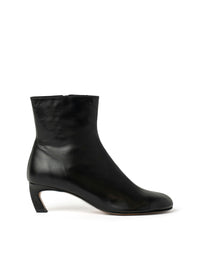 Botín basic piel tacón negro
