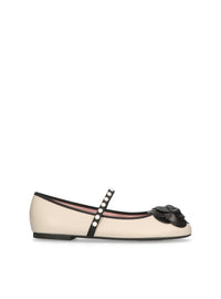 Bailarina "NICOLE" combi piel beige