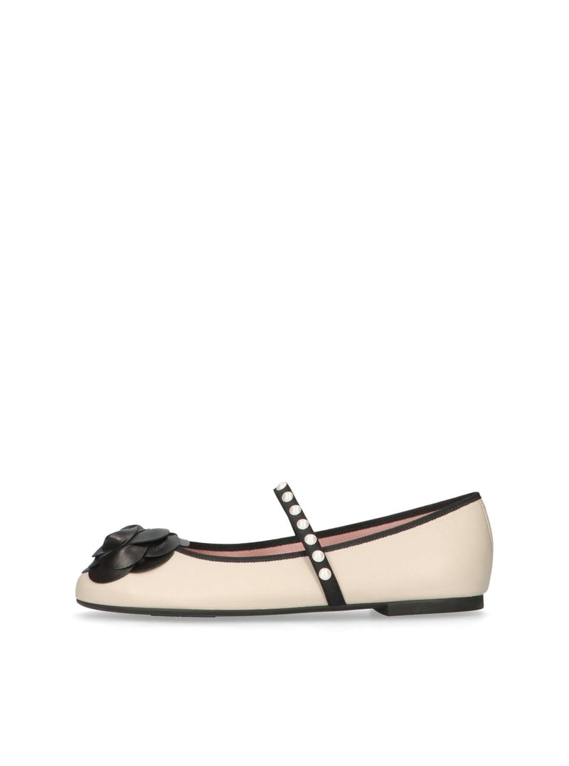 Bailarina "NICOLE" combi piel beige