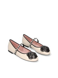 Bailarina "NICOLE" combi piel beige