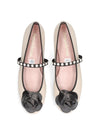 Bailarina "NICOLE" combi piel beige