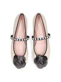 Bailarina "NICOLE" combi piel beige