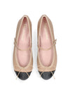 Bailarina "IRMA" piel combi nude