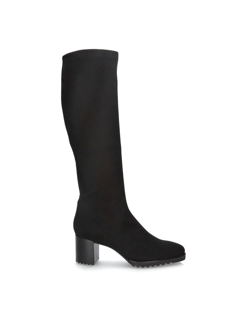 Bota alta "CINDY" licra negro
