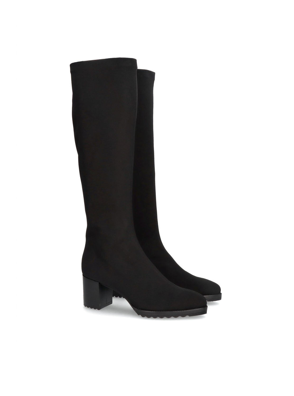 Bota alta "CINDY" licra negro