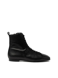 Botín cordones piel negro