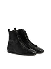 Botín cordones piel negro