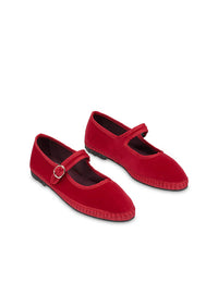 Bailarina "MELLARK" velvet rojo