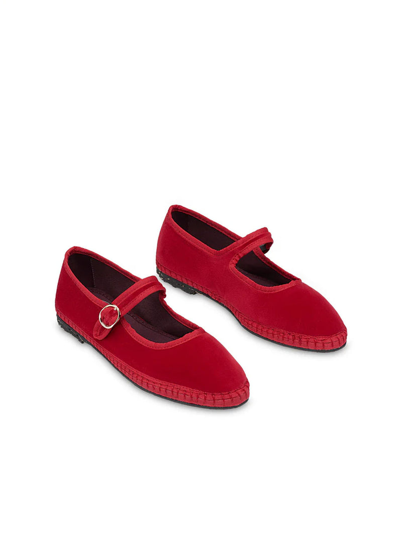 Bailarina "MELLARK" velvet rojo