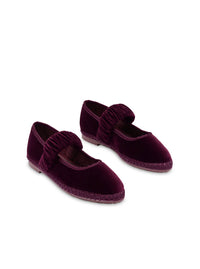 Bailarina "MAFALDA" velvet burdeos