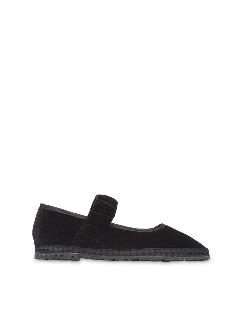Bailarina "MAFALDA" velvet negro