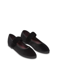 Bailarina "MAFALDA" velvet negro