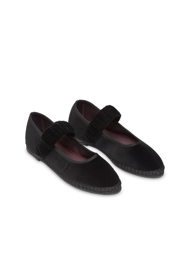 Bailarina "MAFALDA" velvet negro