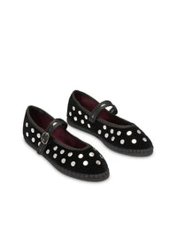 Bailarina "MAE" velvet negro