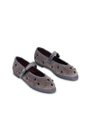 Bailarina "MAE" tachas velvet gris