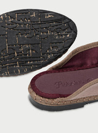 Zueco "BRUNA" velvet marrón claro