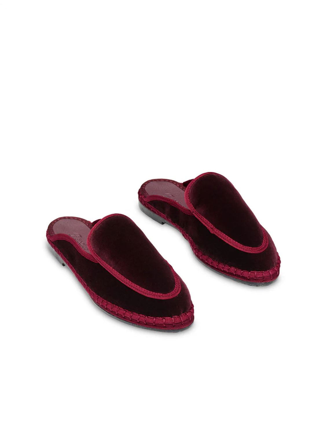 Zueco "BRUNA" velvet burdeos