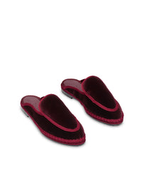 Zueco "BRUNA" velvet burdeos