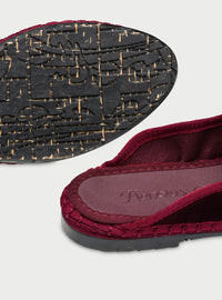 Zueco "BRUNA" velvet burdeos