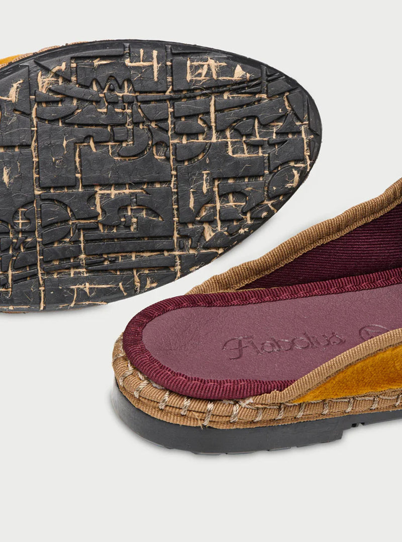 Zueco "BRUNA" velvet mostaza