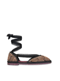 Bailarina "ISABELLA" rafia negro