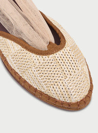 Bailarina "ISABELLA" rafia beige